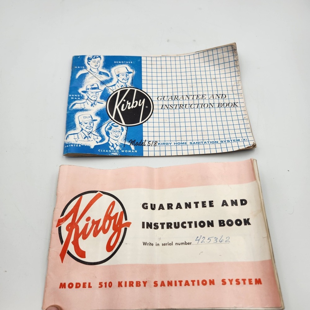 Vintage Kirby Vacuum Instruction Manuals – Model‎ 510 & 518 Guarantee Book Lot